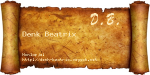 Denk Beatrix névjegykártya