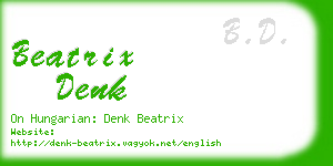 beatrix denk business card